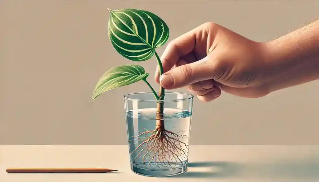 茎だけのポトスを水挿しで増やす方法